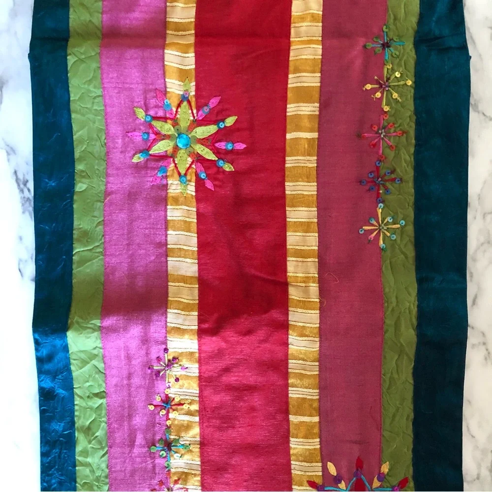 Vintage Pier 1 Colorful Table Runner